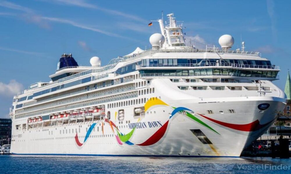 Luxurious MV Norwegian Dawn docks at Mombasa Port