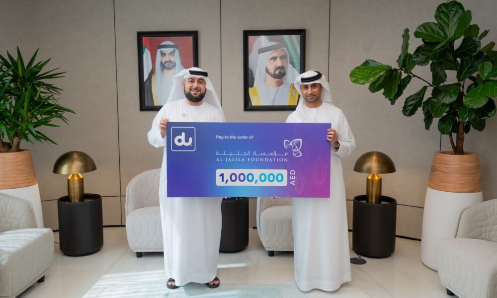 Du Donates AED1 Million to Al Jalila Foundation, Amplifying Philanthropic Impact